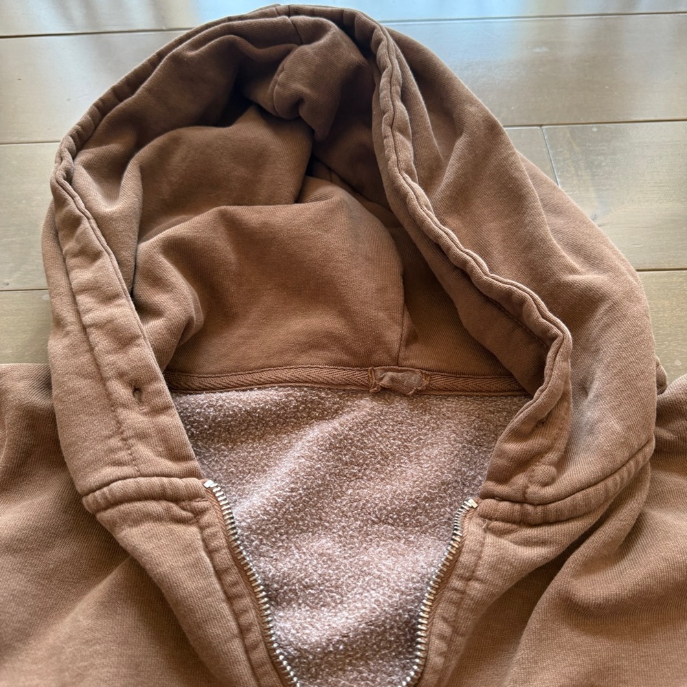 Brandy Melville Brown Zip-Up Hoodie - Picture 6 of 6